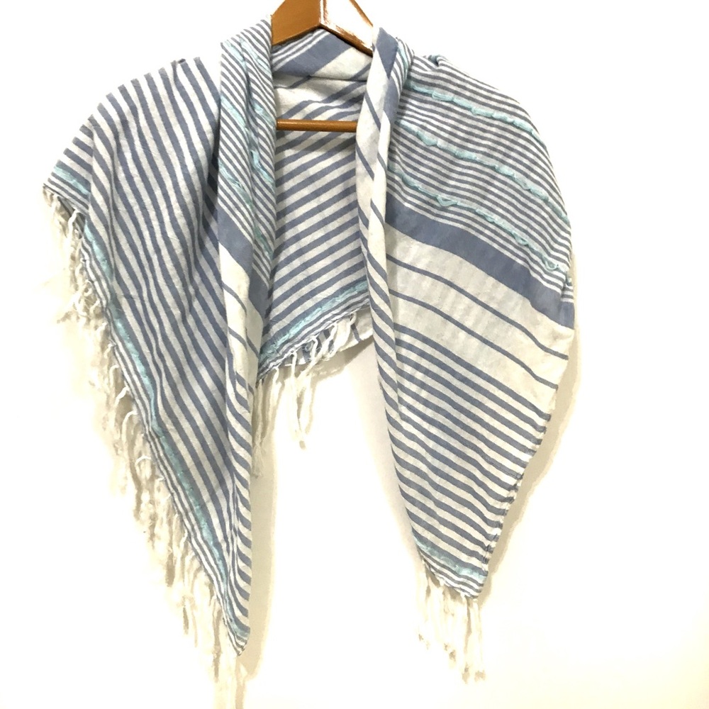 Blue and White Scarf - Picture 3 of 6